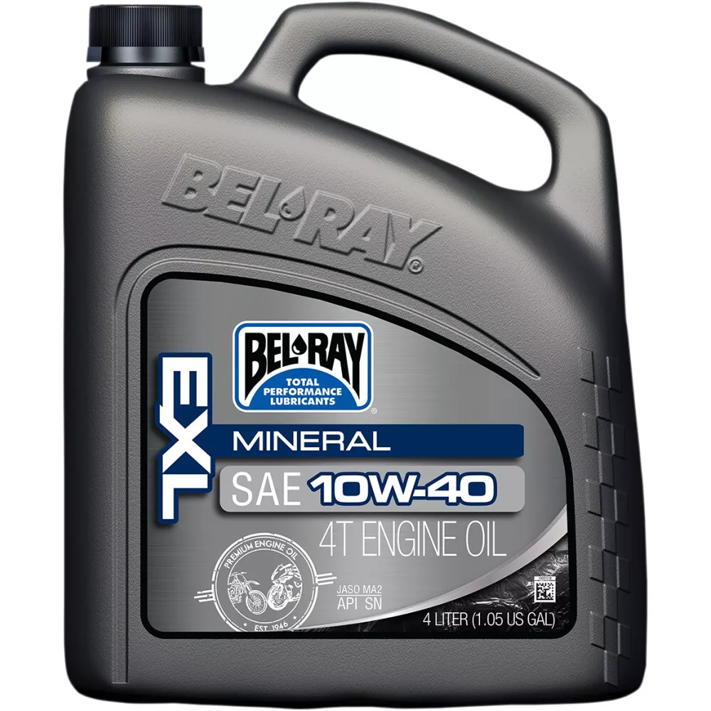 BEL-RAY 99090 4T EXL MINERAL 10W-40 X4L API SN/JASO MA2