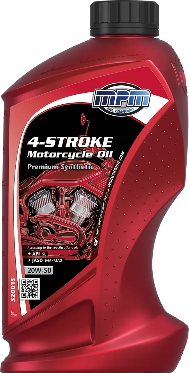 MPM OIL 4-Stroke Motorcycle Oil 20W-50 Premium Synthetic